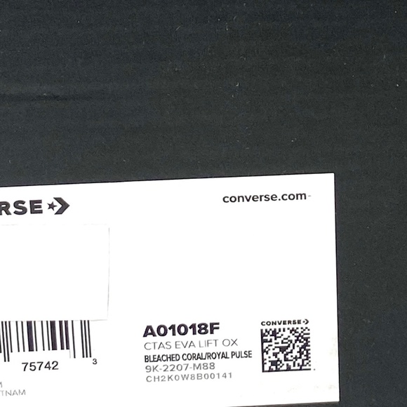 Converse CTAS Lift Platform Low Top Multi Women Kids Canvas Size Sneaker A01018F - Picture 9 of 9